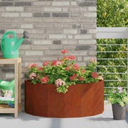 vidaXL Floreira Ferro Enferrujado 90 x 45 x 35 cm