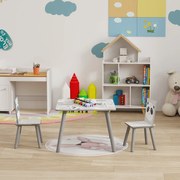 Conjunto de Mesa e Cadeiras para Crianças de 3 Peças Mesa Infantil com