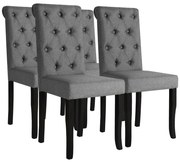 vidaXL Cadeiras de jantar 4 pcs tecido cinzento-escuro