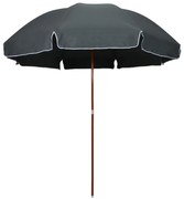 vidaXL Guarda-sol de jardim com poste de aço 300 cm antracite