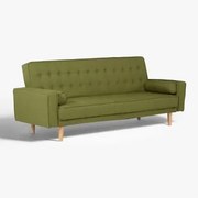 Sofá Cama Brion De 3 Lugares Linho Verde Couve - Sklum