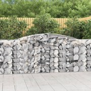 vidaXL Cestos gabião arqueados 4pcs 400x50x100/120cm ferro galvanizado