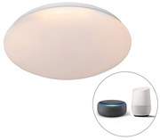 Candeeiro de tecto moderno Smart branco 38cm LED RGB - IENE Moderno