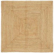 vidaXL Tapete de Área Bege 120 x 120 cm Juta