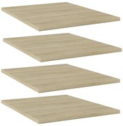 vidaXL Prateleiras estante 4pcs 40x50x1,5cm contraplacado cor carvalho