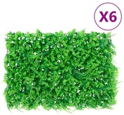  vidaXL Vedação de folhas de feto artificiais 6 pcs 40x60 cm verde
