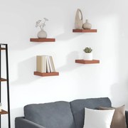 vidaXL Prateleira de Parede 4 pcs Vermelho 23 x 23,5 x 4 cm