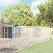 vidaXL Gaiola para Pássaros Antracite 845 x 304 x 247 cm