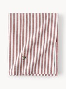 Toalha de mesa às riscas com motivos bordados Melony