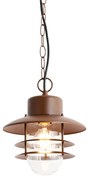 Luminária Pendente Industrial Marrom Ferrugem IP44 - Shell