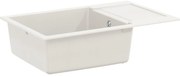 vidaXL Pia Branco 780 x 500 mm 80% Quartzo e 20% Resina