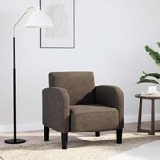 vidaXL Poltrona com apoios de braços 54 cm couro artificial