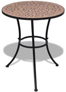 vidaXL Mesa de bistrô 60 cm mosaico cor terracota