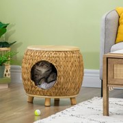 PawHut Caverna para Gatos Cama para Gatos com Almofada Lavável e Pés E