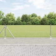 vidaXL Conjunto de Poste de Cerca Conjunto de 2 Aço galvanizado 10 x 0.5 m