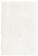 Tapete de banho jacquard 50x70 cm com - 800 gr/m2 - 100% algodão cor marfim