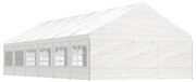 vidaXL Gazebo com telhado 13,38x5,88x3,75 m polietileno branco