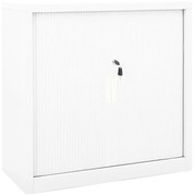 vidaXL Armário com porta deslizante aço 90x40x90 cm branco