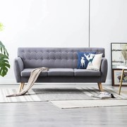 vidaXL Sofá de 3 lugares estofos de tecido 172x70x82 cm cinzento claro