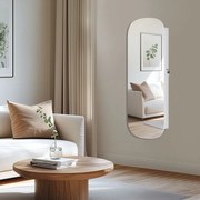 Armário de parede para joias 10 x 42 x 108 cm com espelho Superfície em branco