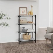vidaXL Estante 60x33x100 cm derivados de madeira e aço cinza sonoma