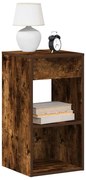 vidaXL Mesa de cabeceira com gaveta 35x34x66,5 cm carvalho fumado