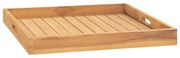 vidaXL Bandeja de servir 60 x 60 cm madeira de teca maciça