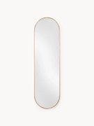 Espelho de corpo inteiro oval com moldura em madeira de carvalho Avery
