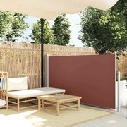 vidaXL Toldo lateral retrátil para pátio 100x500 cm castanho
