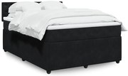 vidaXL Cama com molas/colchão 160x200 cm veludo preto