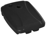 Outsunny Base de Chapéu de Sol com 2 Rodas Preenchível com Água 60kg Areia 68kg Misto 75kg Suporte de Chapéu de Sol para Jardim Pátio Terraço 80x60x15cm Preto