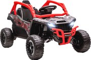 AIYAPLAY Carro Elétrico para Crianças 12V Kawasaki Teryx KRX 1000 com 2 Motores Faróis e USB 100x64x56 cm Vermelho | Aosom Portugal