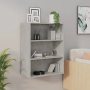 vidaXL Armário de parede suspenso 69,5x32,5x90 cm cinzento cimento
