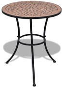 Mesa de bistrô 60 cm mosaico cor terracota