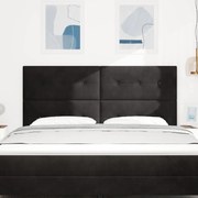 Cabeceira Estofada Botão Preto 180 cm Veludo