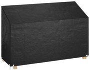 vidaXL Capa p/ banco de jardim 8 ilhós 190x70x70/88 cm polietileno