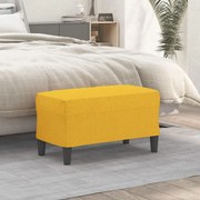 vidaXL Banco 70x35x41 cm tecido amarelo-claro