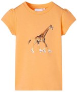 T-shirt de criança laranja-brilhante 128