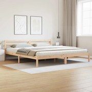 Cama vidaXL com cabeceira 180x210 cm Madeira de Pinho