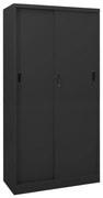 vidaXL Armário escritório porta deslizante 90x40x180 cm aço antracite