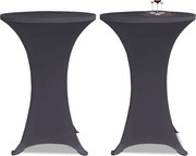 vidaXL Capa extensível para mesa 2 pcs 80 cm antracite