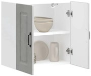 vidaXL Armário de parede cozinha Kalmar betão madeira projetada cinza
