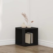 Mesa Lateral vidaXL Madeira de Carvalho Preta 33x33x34,5 cm em Madeira Engenharia