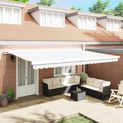 vidaXL Tecido de substituição para toldo Branco 480 x 345 cm Poliéster