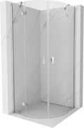Mexen Mist cabina de duche semicircular de abrir 80 x 80 cm, transparente, cromado - 8A33-080-080-01-00
