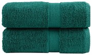 vidaXL Toalhas de rosto premium SOLUND 2 peças verde 30x30 cm 600 g/m²