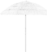 vidaXL Guarda-sol de praia Hawaii 240 cm branco