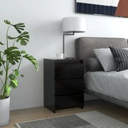vidaXL Mesas de cabeceira 2 pcs 40x35x62,5 cm derivados madeira preto
