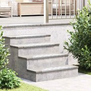 vidaXL Degrau Crescente 15 pcs Prateado 60 x 18 cm Alumínio