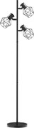 HOMCOM Candeeiro de Pé para Sala Candeeiro de Pé 3 Luzes Compatível com Lâmpadas E27 (Não Incluídas) 41x28x169 cm Preto | Aosom Portugal